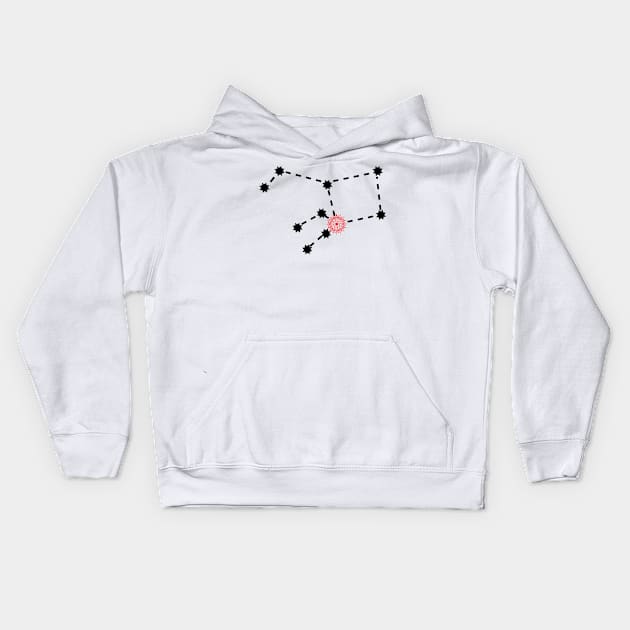 Purva Bhadrapada Nakshatra Hindu Vedic Sidereal Astrology Constellation Kids Hoodie by EndlessDoodles